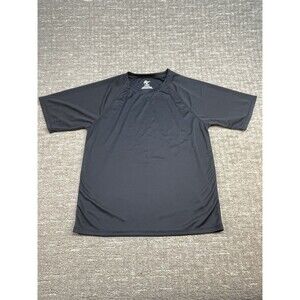 Men’s M Medium Black Rash Guard Okanu Surf Short Sleeve Swim